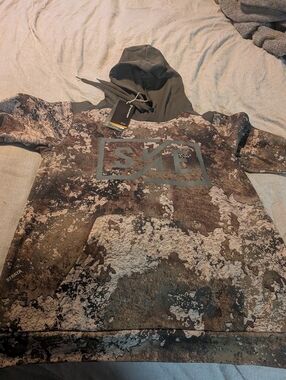 Boys Camouflage Graphic Hoodie - Brown/Olive